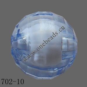 Fantastic Acrylic Beads Faceted Round 10mm  Sold by Bag