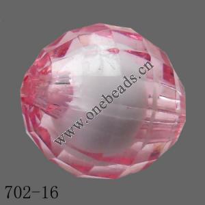 Fantastic Acrylic Beads Faceted Round 16mm  Sold by Bag