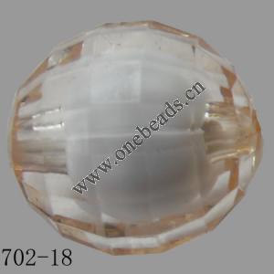 Fantastic Acrylic Beads Faceted Round 18mm  Sold by Bag