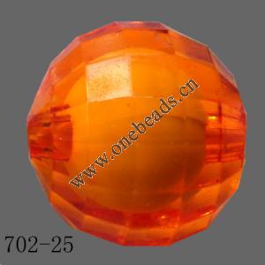 Fantastic Acrylic Beads Faceted Round 25mm  Sold by Bag