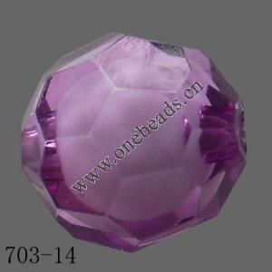 Fantastic Acrylic Beads Faceted Round 12mm  Sold by Bag