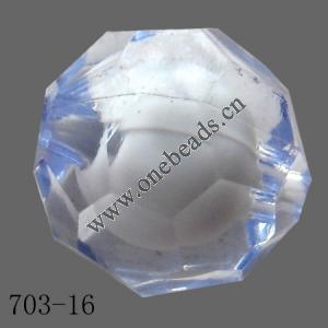Fantastic Acrylic Beads Faceted Round 16mm  Sold by Bag