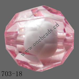 Fantastic Acrylic Beads Faceted Round 20mm  Sold by Bag