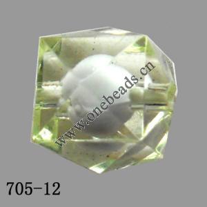 Fantastic Acrylic Beads, Faceted Cube 12mm Sold by Bag