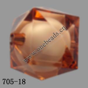 Fantastic Acrylic Beads, Faceted Cube 18mm Sold by Bag