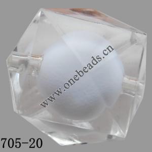 Fantastic Acrylic Beads, Faceted Cube 20mm Sold by Bag