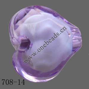 Fantastic Acrylic Beads Faceted Flat Heart 14mm  Sold by Bag