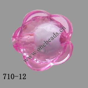 Fantastic Acrylic Beads, Flower 12mm Sold by Bag