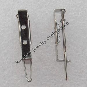 25x5mm Iron barrette plated nickel Sold by bag