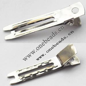 50x8mm Iron barrette plated nickel Sold by bag