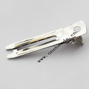 50x8mm Iron barrette plated nickel Sold by bag