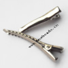 45x6mm Iron barrette plated nickel Sold by bag