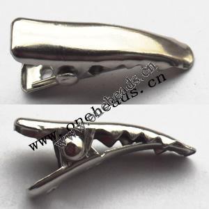 24x6mm Iron barrette plated nickel Sold by bag