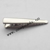 48x6mm Iron barrette plated nickel Sold by bag