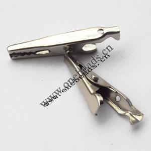 32x5mm Iron barrette plated nickel Sold by bag
