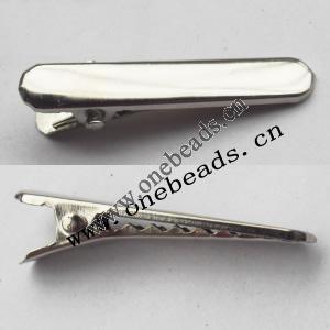 36x6mm Iron barrette plated nickel Sold by bag