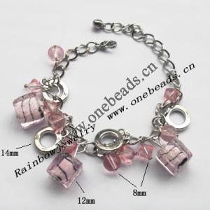 Lampwork & Acrylic & CCB Bracelets,9.4-inch,Sold by bag