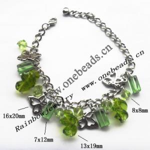 Lampwork & Acrylic & CCB Bracelets,9.4-inch,Sold by bag