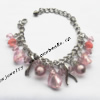 Lampwork & Acrylic & CCB Bracelets,9.4-inch,Sold by bag