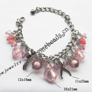 Lampwork & Acrylic & CCB Bracelets,9.4-inch,Sold by bag