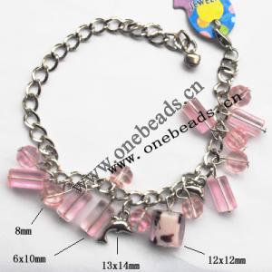 Lampwork & Acrylic & CCB Bracelets,9.4-inch,Sold by bag