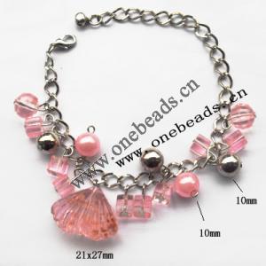 Lampwork & Acrylic & CCB Bracelets,9.4-inch,Sold by bag