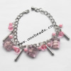 Lampwork & Acrylic & CCB Bracelets,9.4-inch,Sold by bag