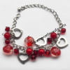 Lampwork & Acrylic & CCB Bracelets,9.4-inch,Sold by bag