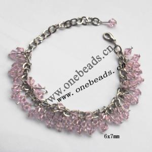 Lampwork & Acrylic & CCB Bracelets,9.4-inch,Sold by bag