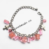 Lampwork & Acrylic & CCB Bracelets,9.4-inch,Sold by bag