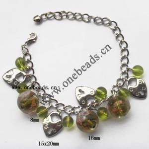 Lampwork & Acrylic & CCB Bracelets,9.4-inch,Sold by bag