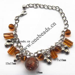 Lampwork & Acrylic & CCB Bracelets,9.4-inch,Sold by bag