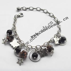 Lampwork & Acrylic & CCB Bracelets,9.4-inch,Sold by bag