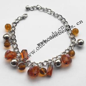 Lampwork & Acrylic & CCB Bracelets,9.4-inch,Sold by bag