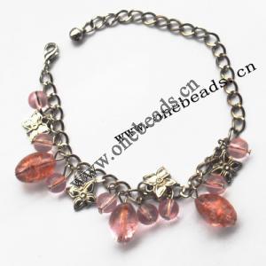 Lampwork & Acrylic & CCB Bracelets,9.4-inch,Sold by bag