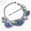 Lampwork & Acrylic & CCB Bracelets 9.4-inch, Sold by bag