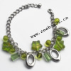 Lampwork & Acrylic & CCB Bracelets 9.4-inch, Sold by bag