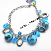 Lampwork & Acrylic & CCB Bracelets 9.4-inch, Sold by bag