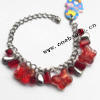 Lampwork & Acrylic & CCB Bracelets 9.4-inch, Sold by bag