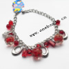 Lampwork & Acrylic & CCB Bracelets 9.4-inch, Sold by bag