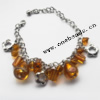 Lampwork & Acrylic & CCB Bracelets 9.4-inch, Sold by bag