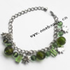 Lampwork & Acrylic & CCB Bracelets 9.4-inch, Sold by bag