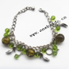 Lampwork & Acrylic & CCB Bracelets 9.4-inch, Sold by bag