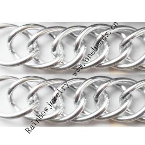 Aluminum Chains Link's Size : 23.3x16.9mm, Sold by Group