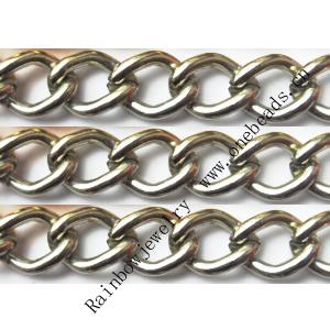 Aluminum Chains Link's Size : 13.8x10.4mm, Sold by Group