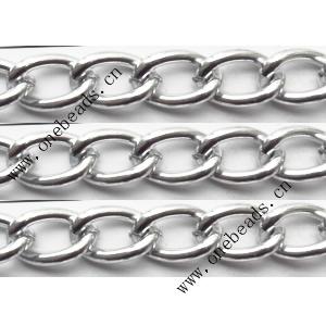 Aluminum Chains Link's Size : 14x8.8mm, Sold by Group  