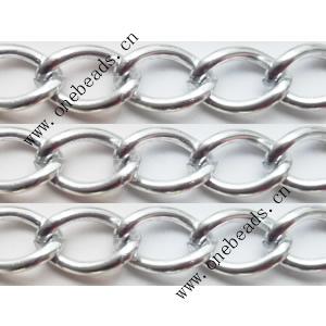 Aluminum Chains Link's Size : 14x9.2mm, Sold by Group  