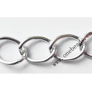 Aluminum Chains Link's Size : 11.2x8.8mm, Sold by Group  
