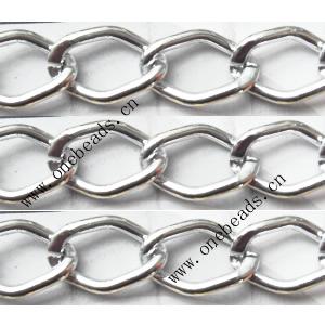 Aluminum Chains Link's Size : 14.2x9.2mm, Sold by Group  