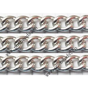 Aluminum Chains Link's Size : 9x7mm, Sold by Group  